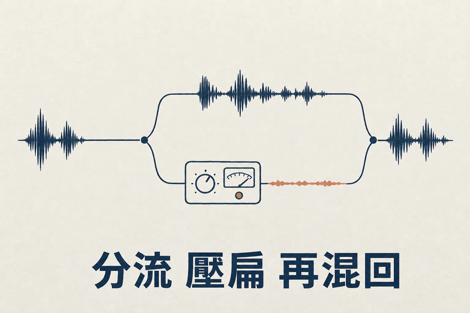 平行壓縮設定:原始訊號加壓縮訊號的混合