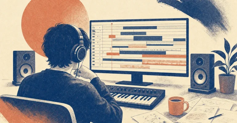Cubase 教學：risograph 日式風的音樂製作學習場景精選圖