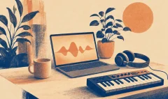 Logic Pro 教學：risograph 日式風的居家音樂製作桌面精選圖