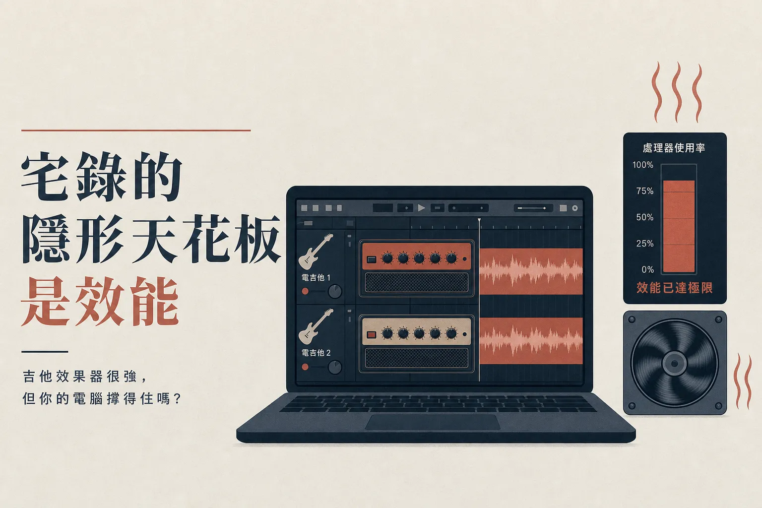 宅錄的隱形天花板是效能:高階音箱模擬很吃 CPU