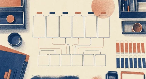 Cubase 混音模板：空白骨架與路由的 risograph 日式風精選圖