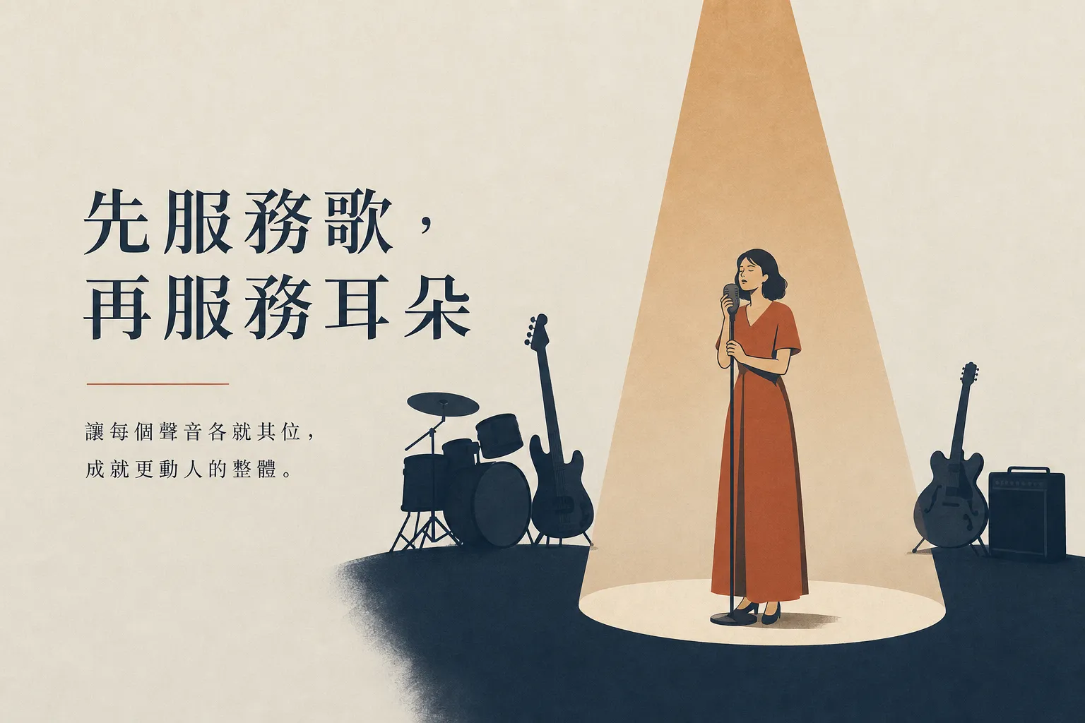 先服務歌,再服務耳朵:一首歌一次只能有一個主角