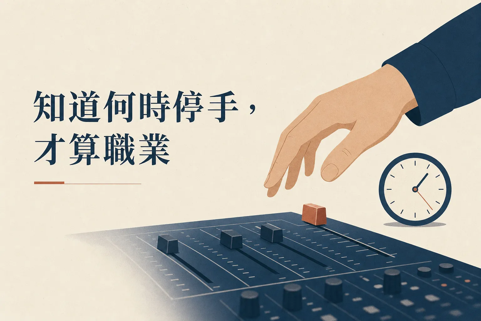 職業混音師知道何時停手:手離開推桿、準時交件