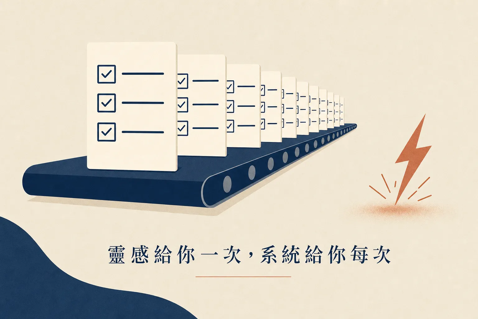 靈感給你一次,系統給你每次:用檢查清單與固定流程穩定輸出