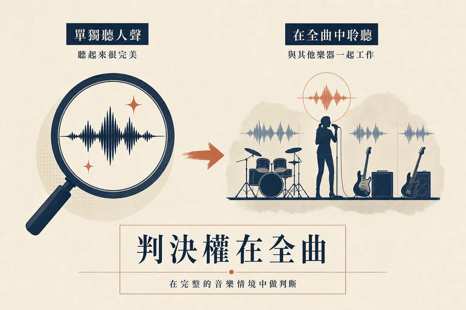 人聲混音:判決權在全曲,不要 solo 到底