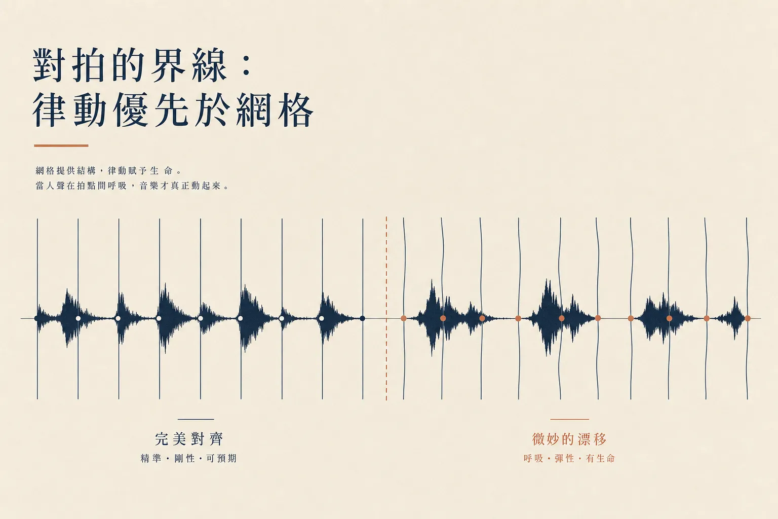 修音對拍的界線:律動優先於網格,不是每個字都要對到 grid