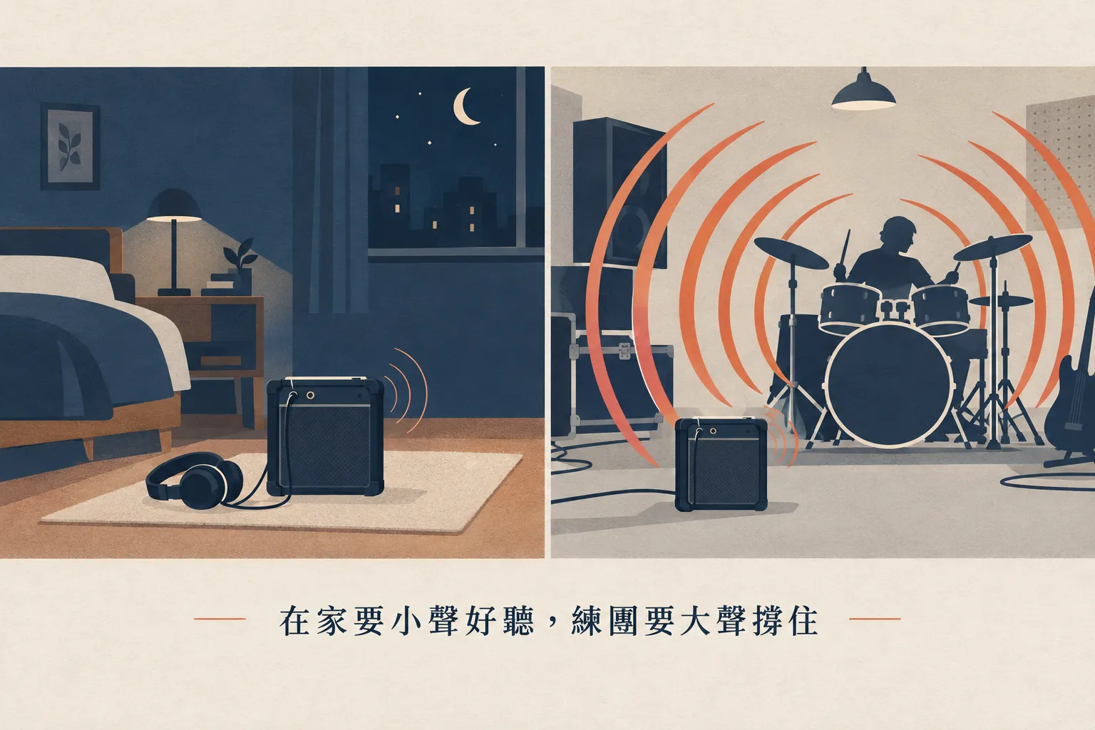 電吉他小音箱推薦:在家要小聲好聽,練團室要大聲撐得住