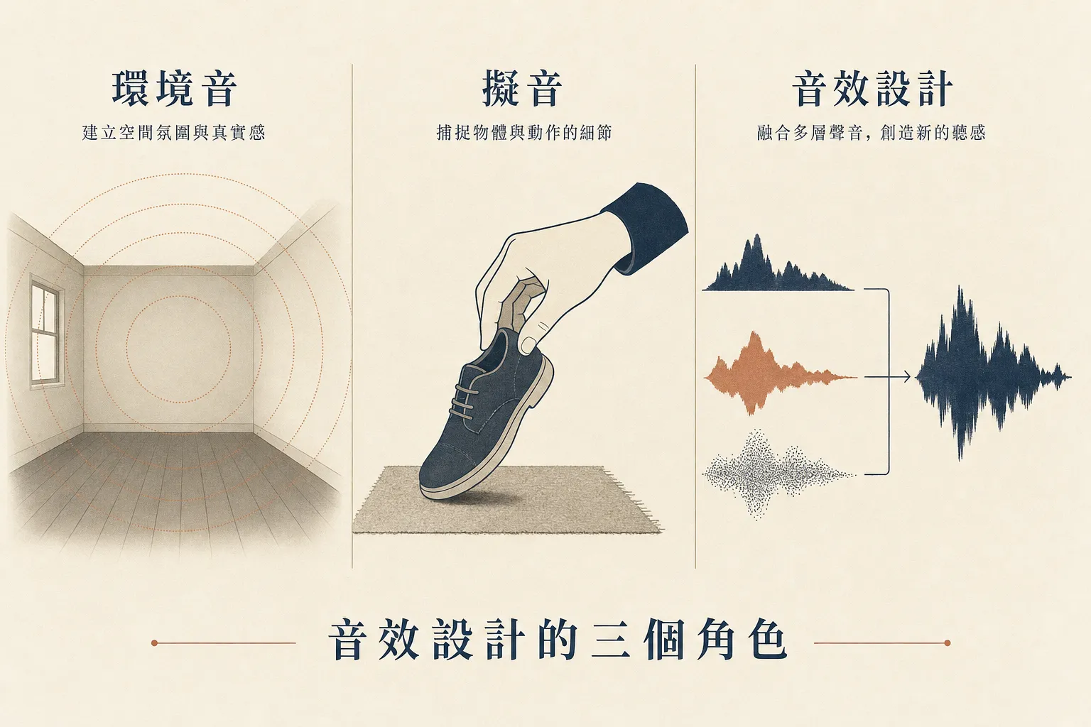音效設計的三個角色:Ambient、Foley、Design SFX