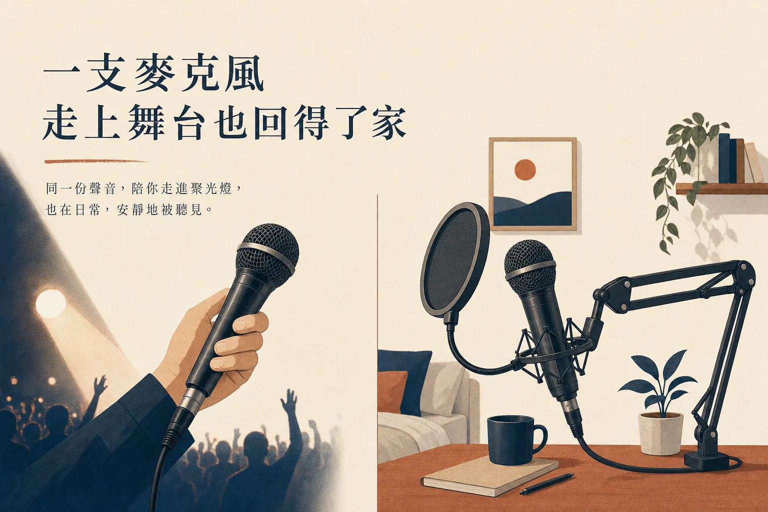 一支舞台麥克風走上舞台也回得了家錄音